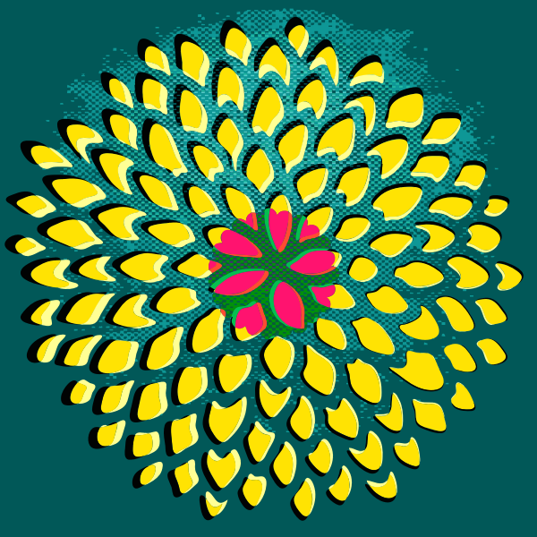 SVG Shiny arty flower