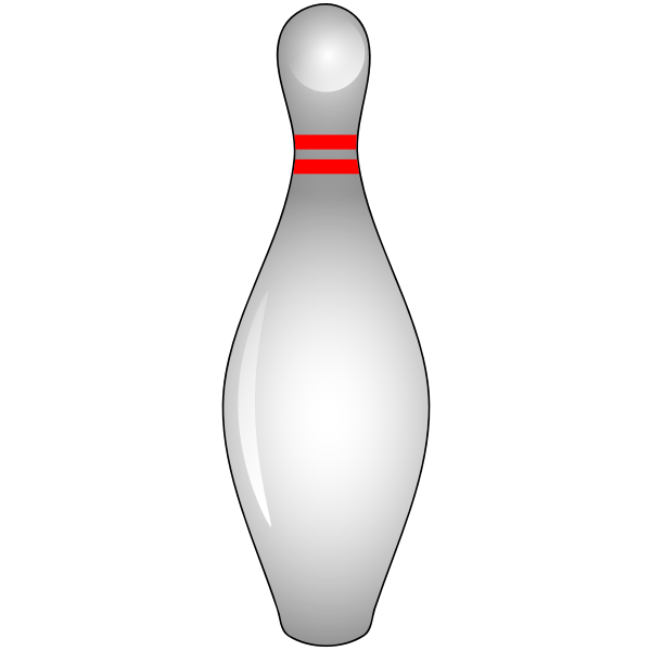 SVG Shiny bowling pin vector illustration