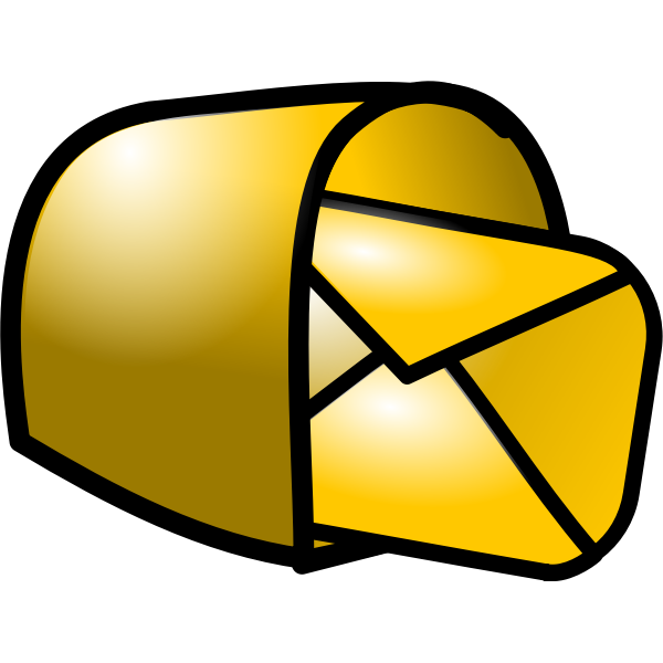 SVG Shiny brown postbox vector illustration