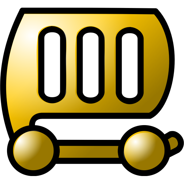 SVG Shiny brown web shopping icon vector drawing