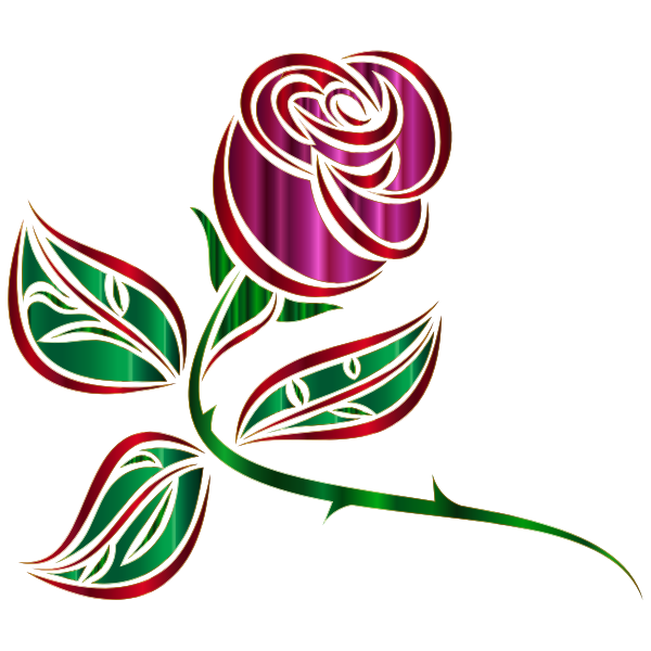 SVG Shiny decorative rose