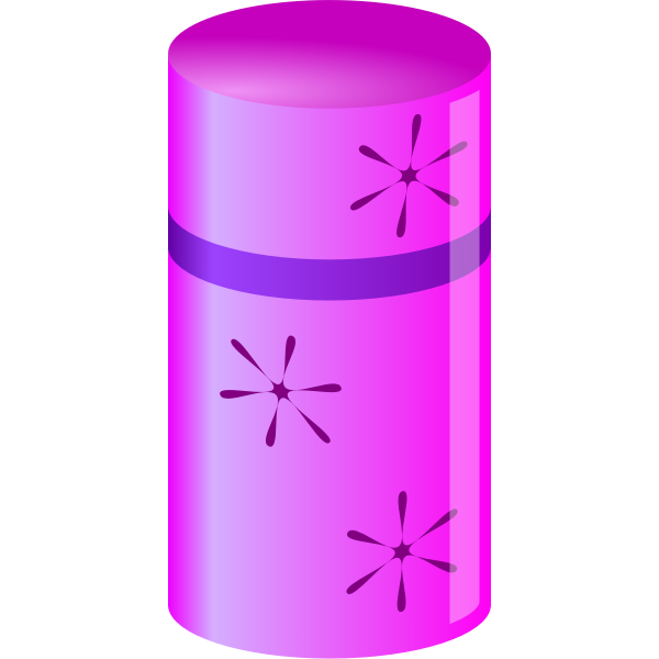 SVG Shiny Pink and Purple Cylinder Container