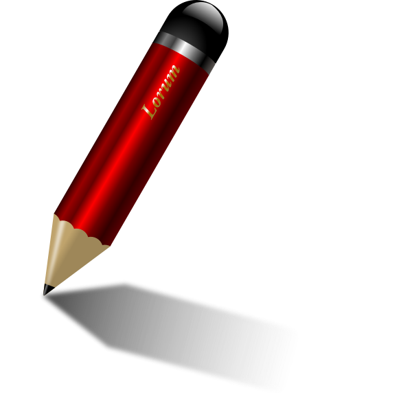 SVG Shiny red pencil