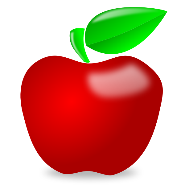 SVG Shiny spot red apple vector image