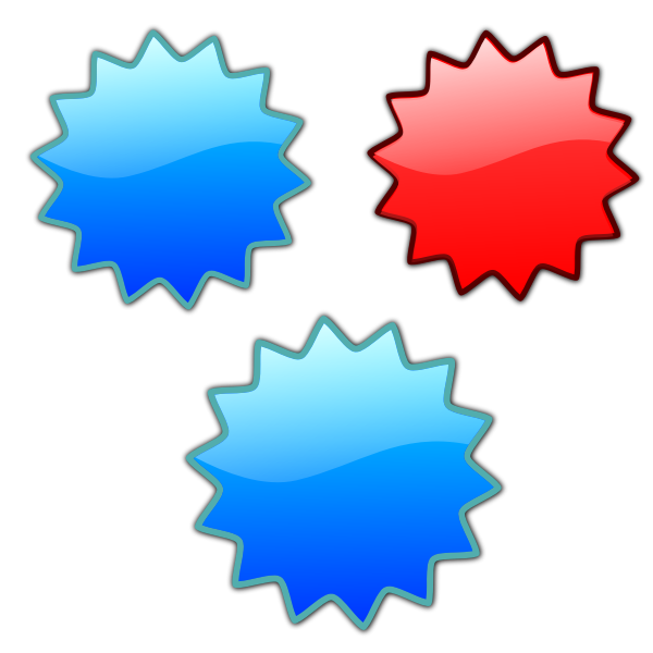 SVG Shiny stars set vector image