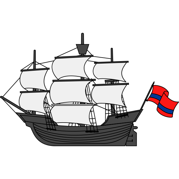 SVG Ship and flag