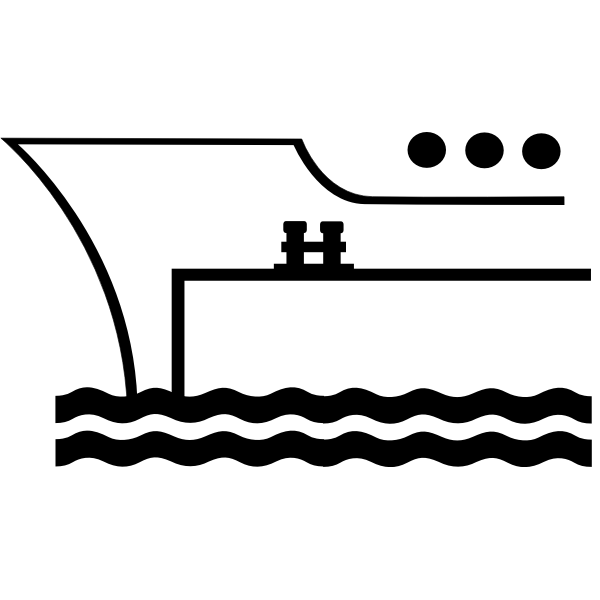 SVG Ship in a pier
