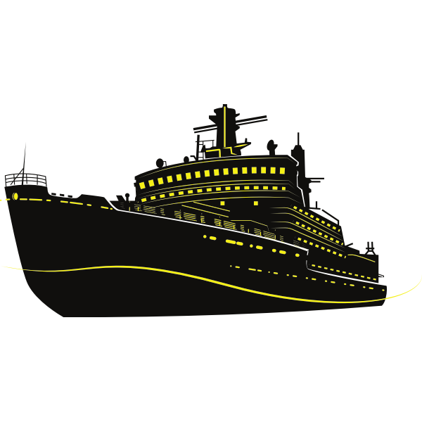 SVG Ship silhouette - black