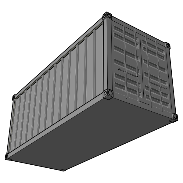 SVG Shipping container vector image