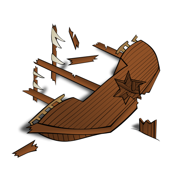SVG Shipwreck vector image