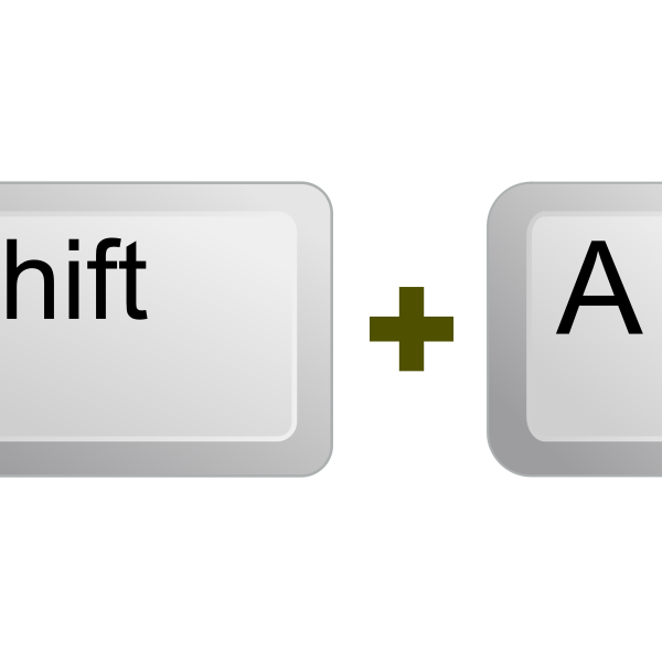SVG Shit and A key combination vector drawing