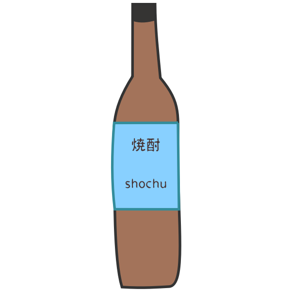 SVG shochu bottle