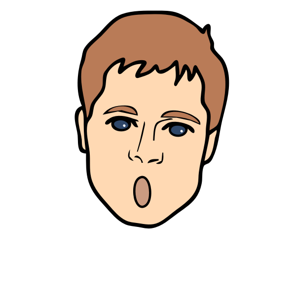 SVG Shocked man