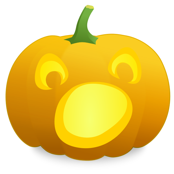 SVG Shocked pumpkin vector illustration