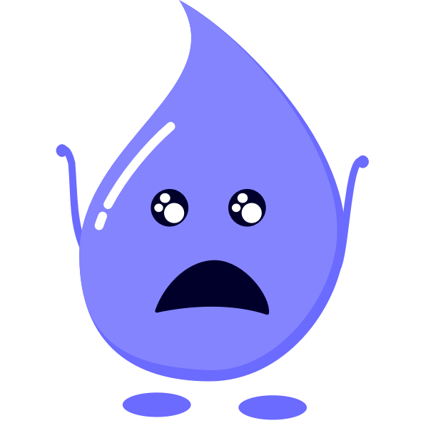 SVG Shocked water drop