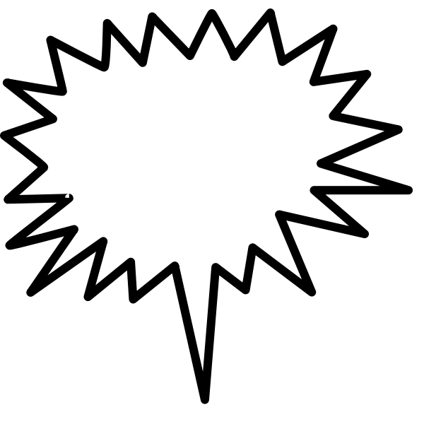 SVG Shocking callout bubble vector drawing