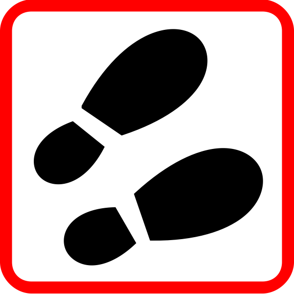 SVG Shoeprint sign vector image