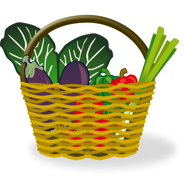 SVG Shopping basket vector illustration