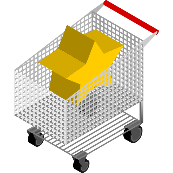 SVG Shopping cart with star