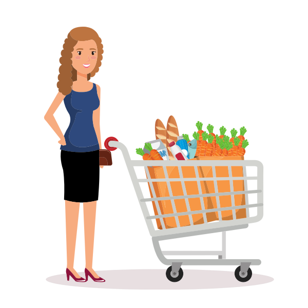 SVG Shopping lady