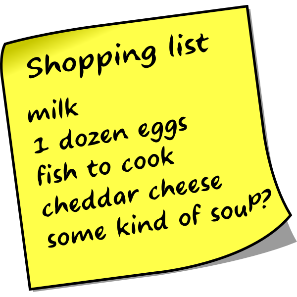 SVG Shopping list