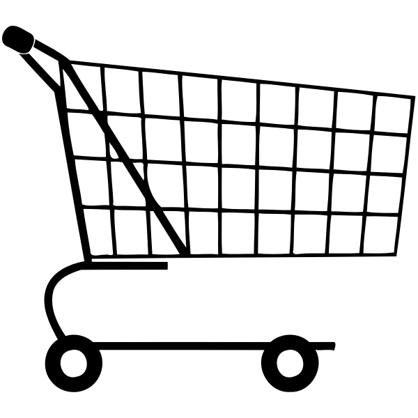 SVG Shopping trolley black