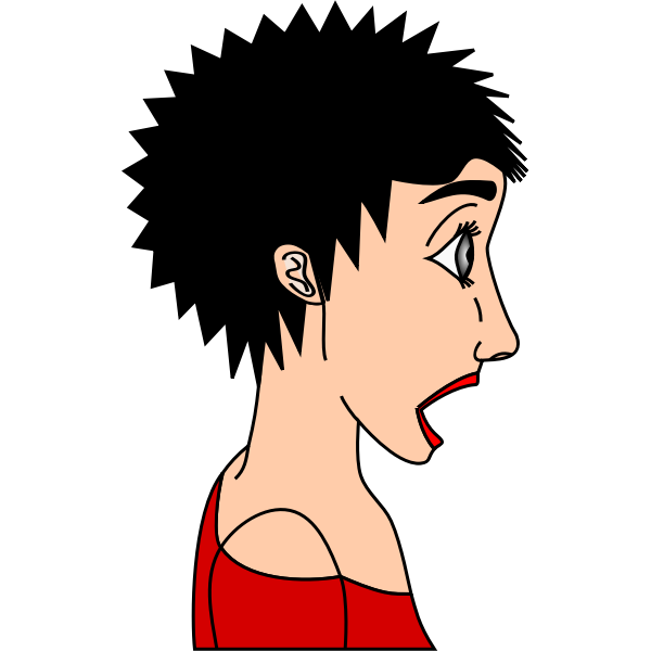 SVG Short-haired girl
