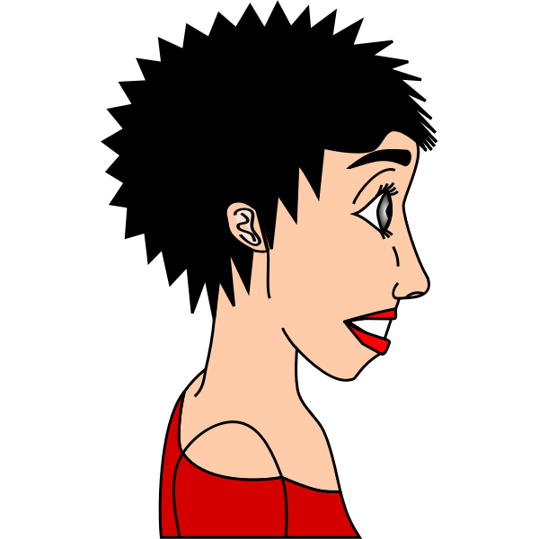 SVG Short Haired Girl Not Shocked