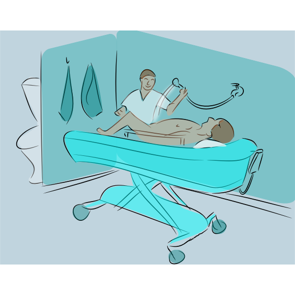 SVG Showering patient vector illustration