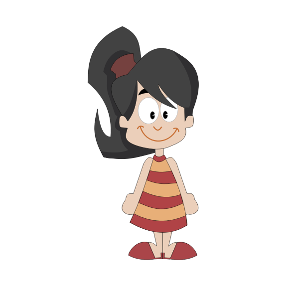 SVG Shy girl image