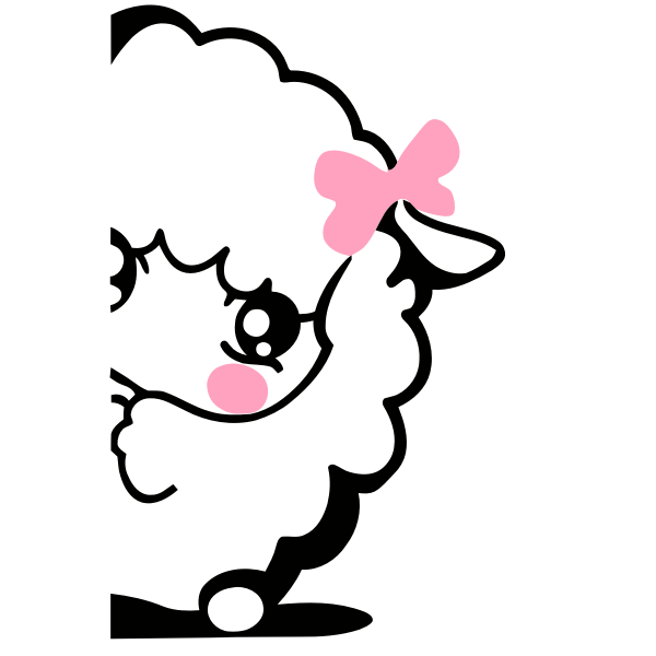 SVG Shy lamb icon