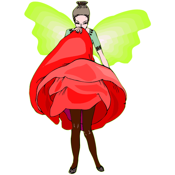 SVG Shy pixie image
