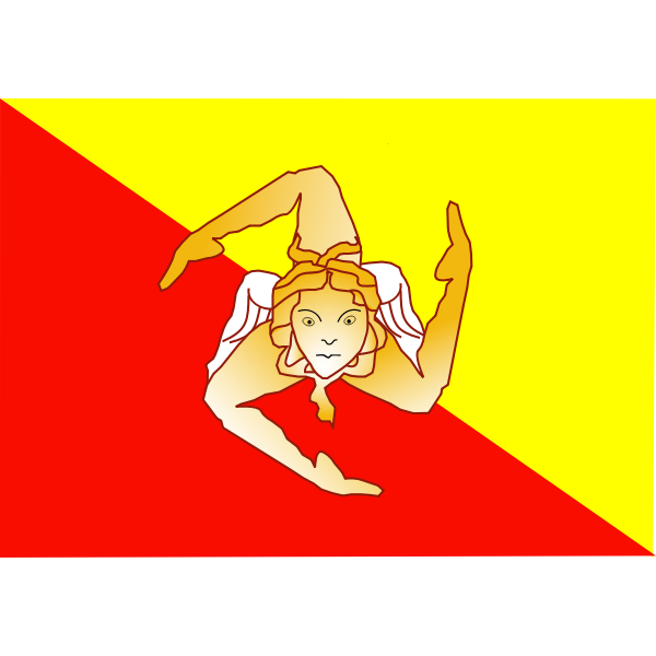 SVG Sicilian flag vector image