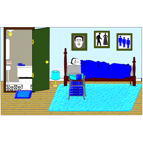 SVG Sick in bed