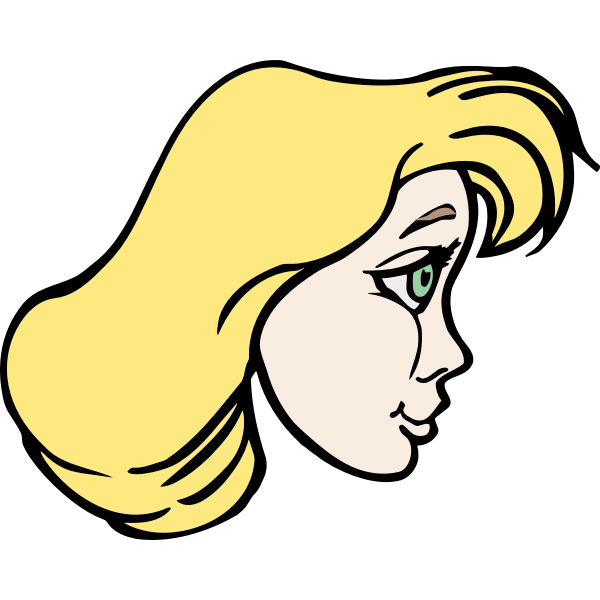 SVG Side profile lady avatar vector image