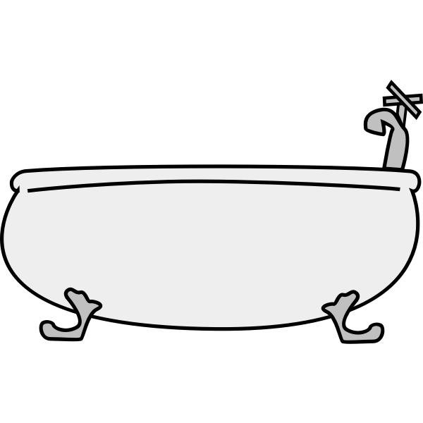 SVG Side view of bathtub vector illustration