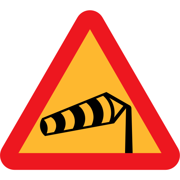 SVG Side winds vector road sign