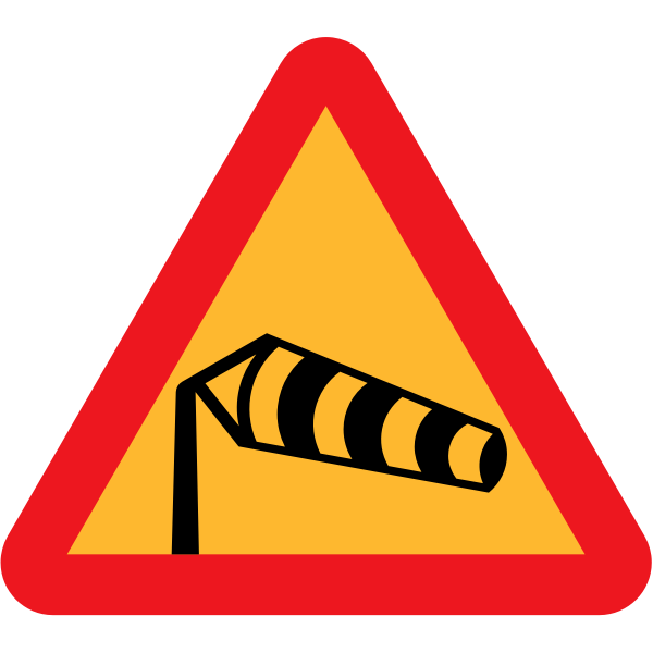 SVG Side winds vector traffic sign