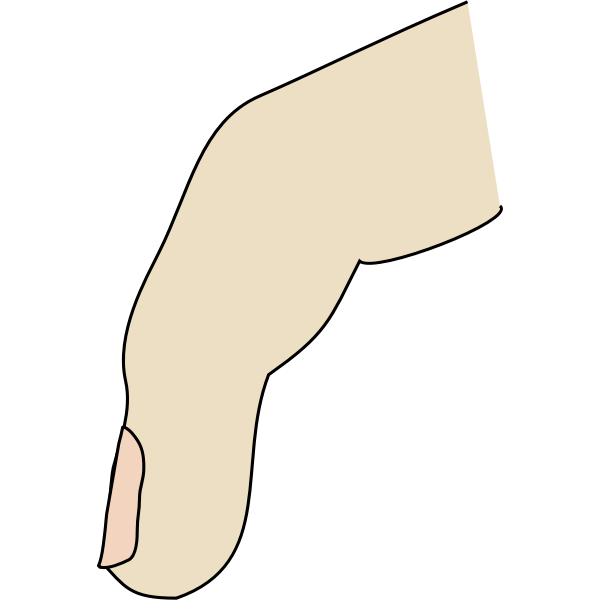 SVG sideways finger