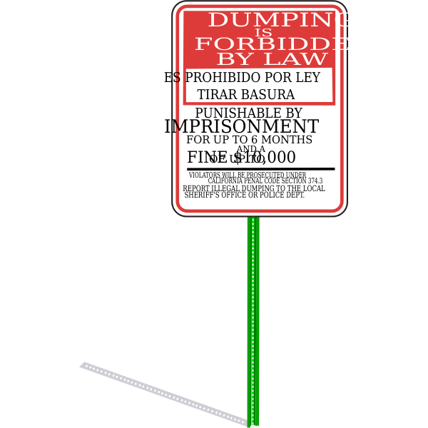 SVG Sign No Dumping