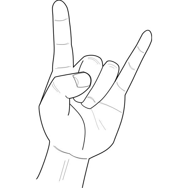 SVG Sign of the horns vector image