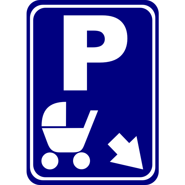 SVG Sign quotParking for strollersquot