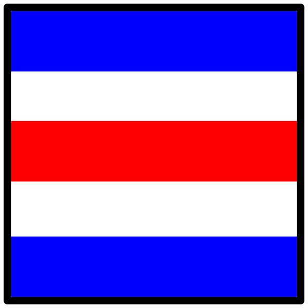 SVG Signal flag in three colors