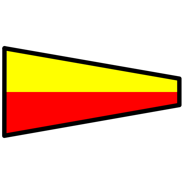 SVG Signal flag in yellow and red