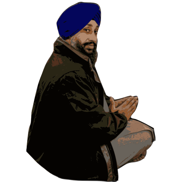 SVG Sikh Man - Isolated