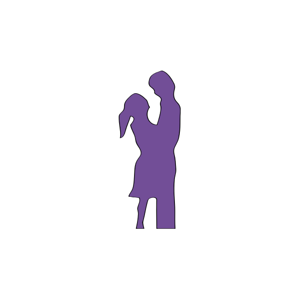 SVG Silhouette drawing of man and woman