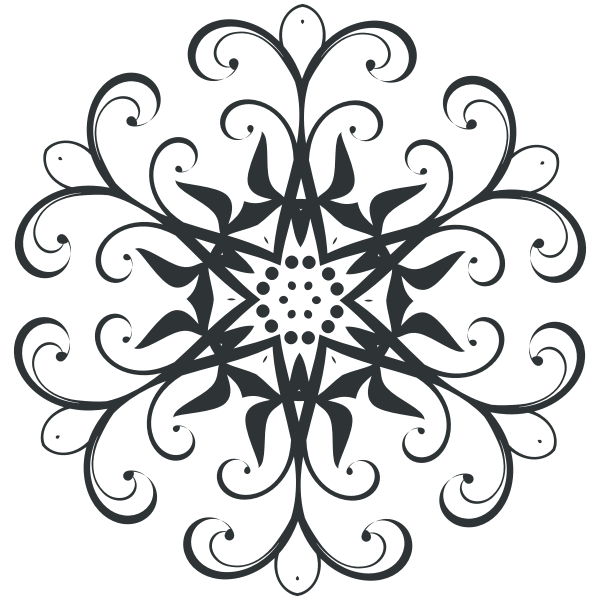 SVG Silhouette Flourish Design 6