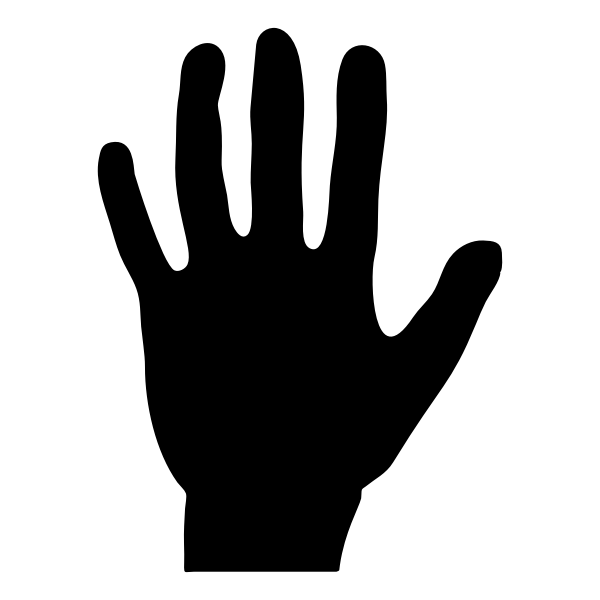 SVG Silhouette hand