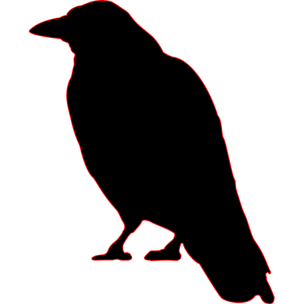 SVG Silhouette image of a crow