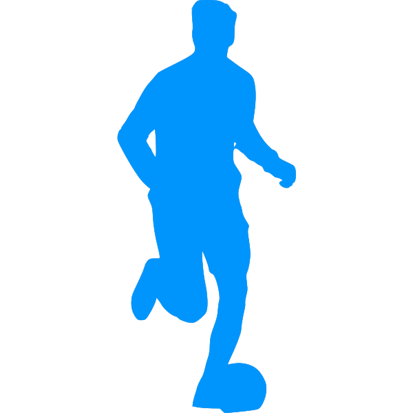 SVG Silhouette of a footballer